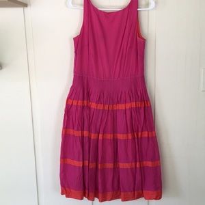 Pink and Orange Sleeveless dress